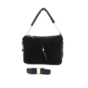 Woman's bag 572, 2 departments, shammy-leather